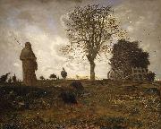 Jean-Franc Millet Autumn landscape with a flock of Turkeys oil painting picture wholesale